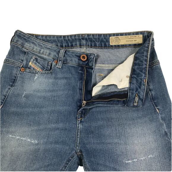 DIESEL Fayza Regular Boyfriend Low Waist Jean Women 27 Blue Stretch Rare Gothcor - Picture 4 of 14